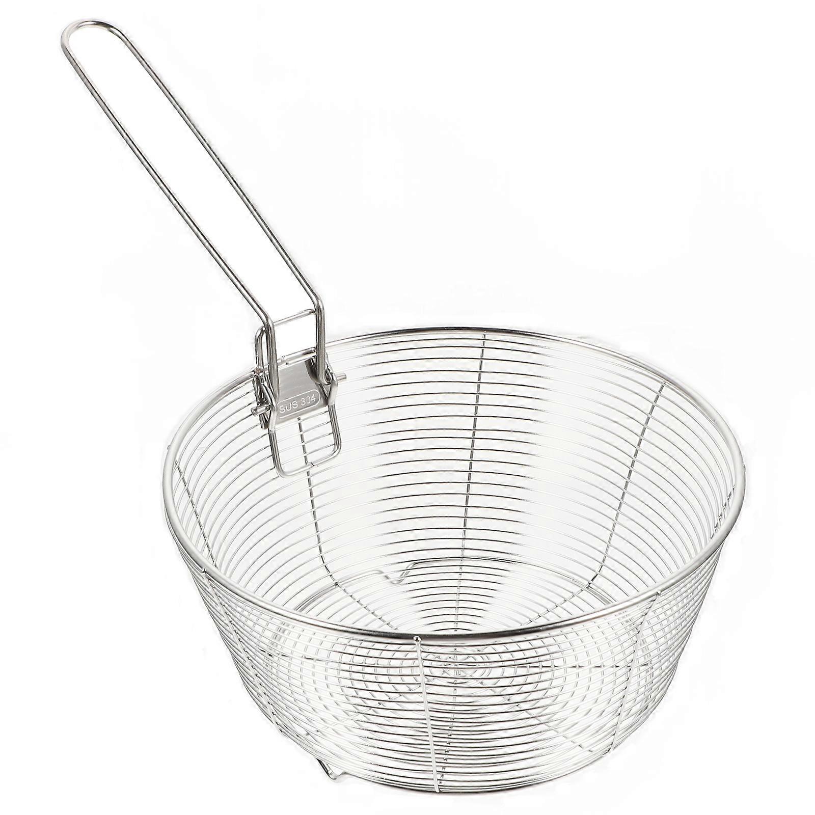 Frying Basket with Heat Resistant Handle for Deep Frying Vegetables, Meats, and Potatoes – Hot Pot Separation Basket