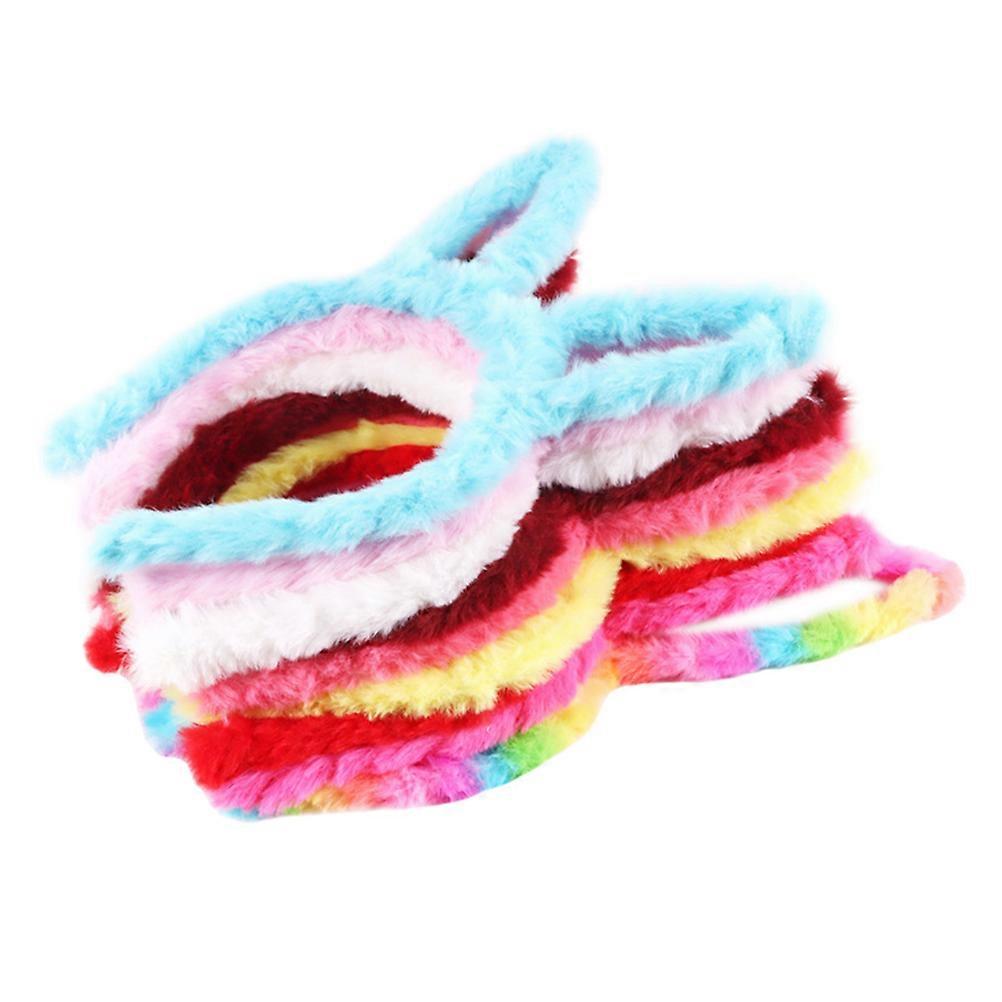 Rabbit Ears Hairbands Kids Headbands Daily Life Accessory Plush Assorted Color 9Pcs