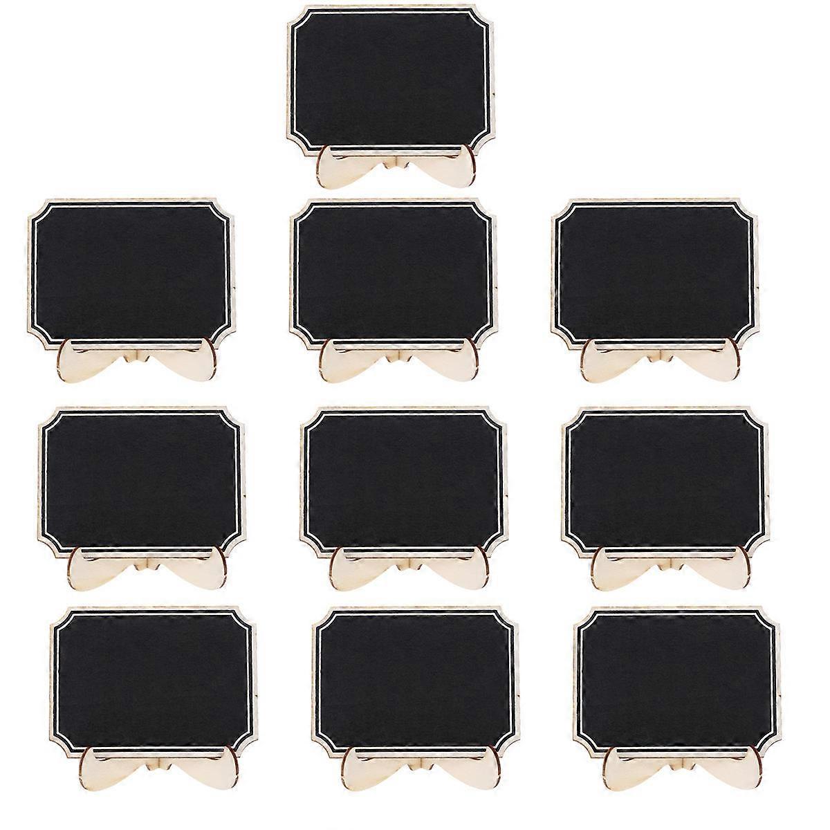 Supvox Mini Chalkboards Black Message Sharing Erasable Reusable For Buffets 10Pack