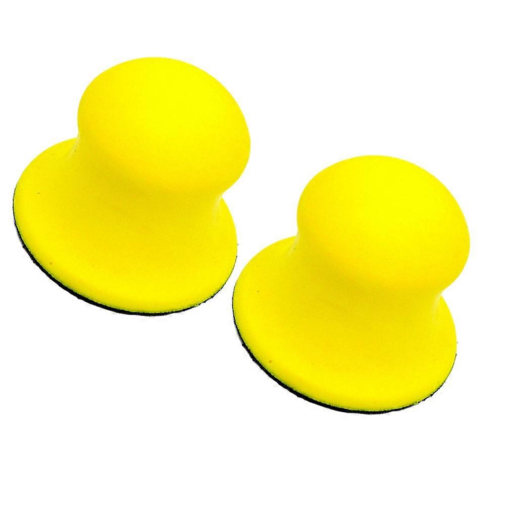 Detail Sanders For Woodworking Sanding Pad Hand Grinding Block Yellow 3Inches Pu Foam Household Cleaning 2Pcs