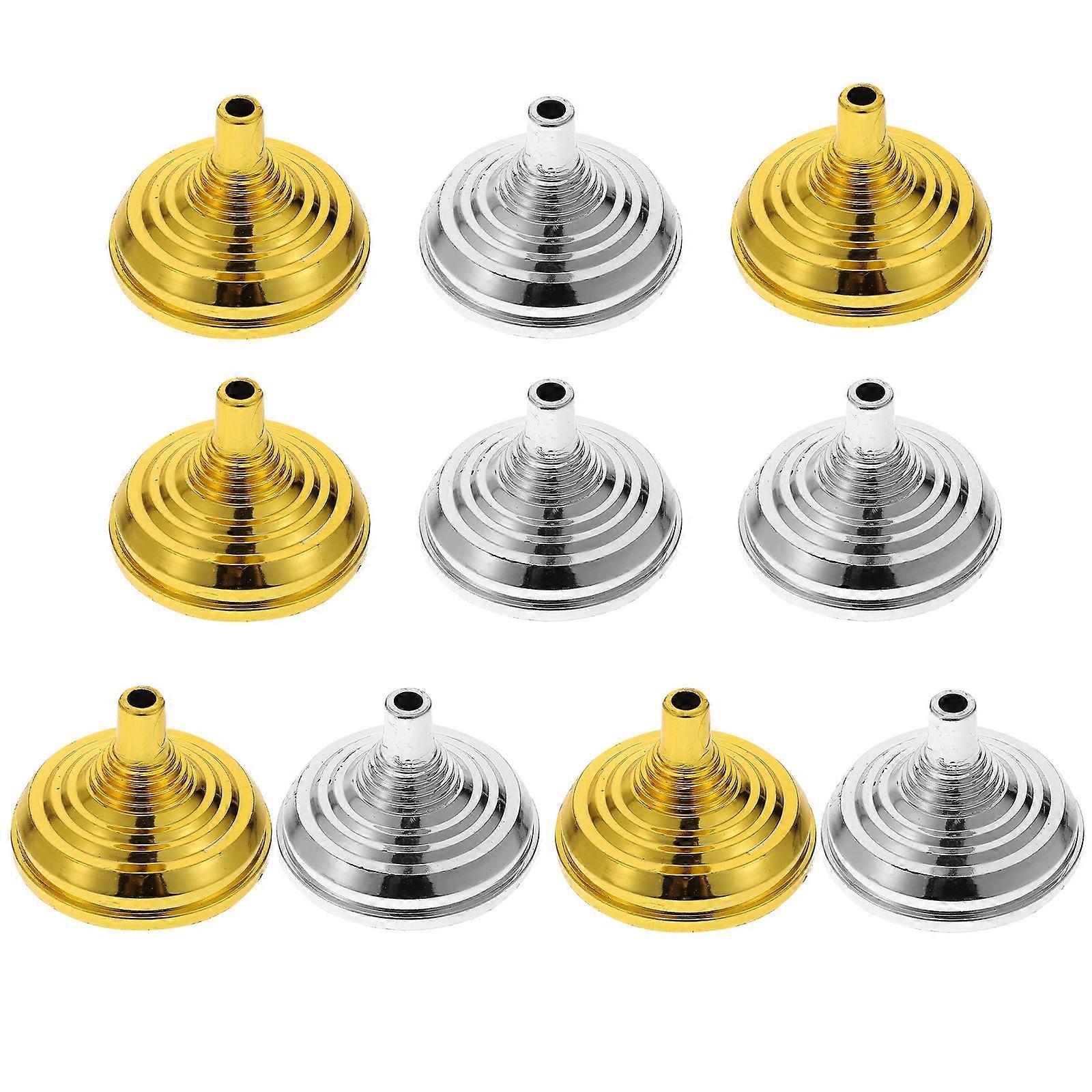 10pcs Round Flag Brackets Desktop Flag Pole Holders for Negotiation (Assorted Color)