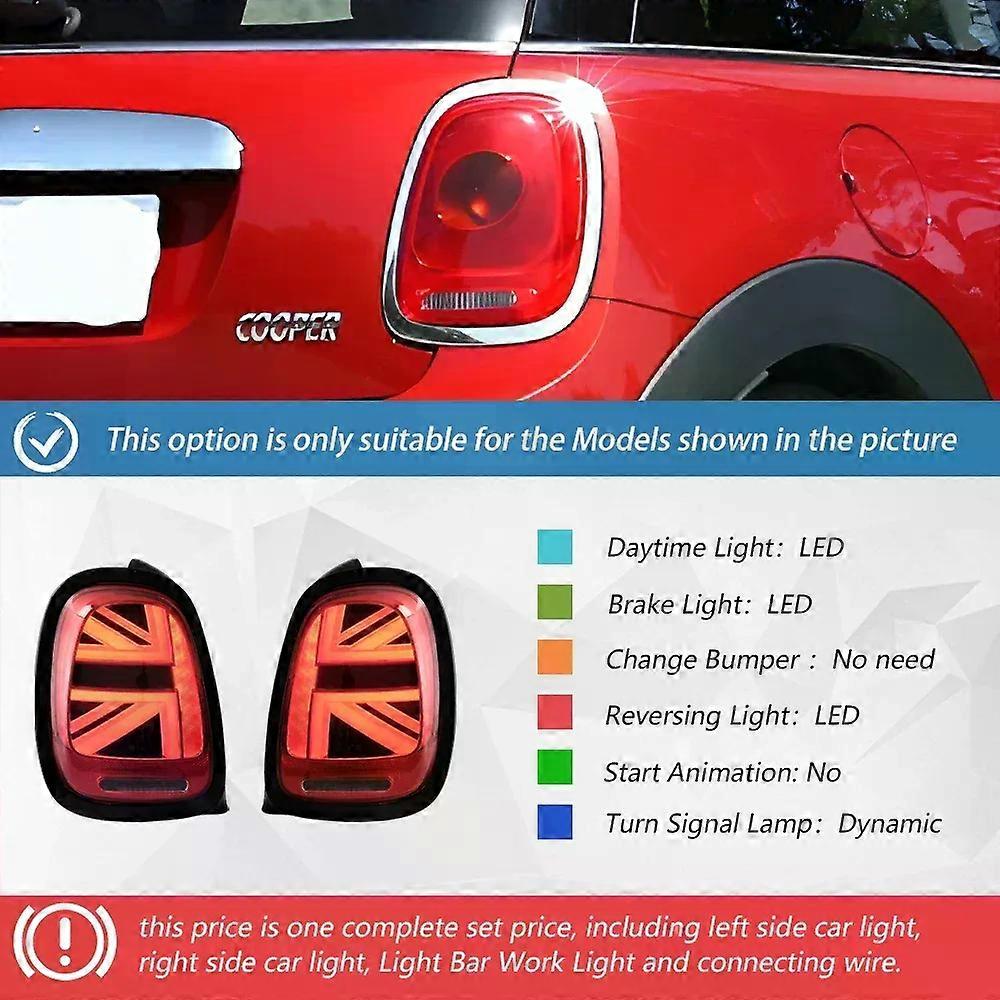 unique Car Taillight Assembly For 2014-2020 Mini Cooper F55 F56 F57 Upgrade National Flag Style LED Dynamic Auto Tail Lamps Accessories