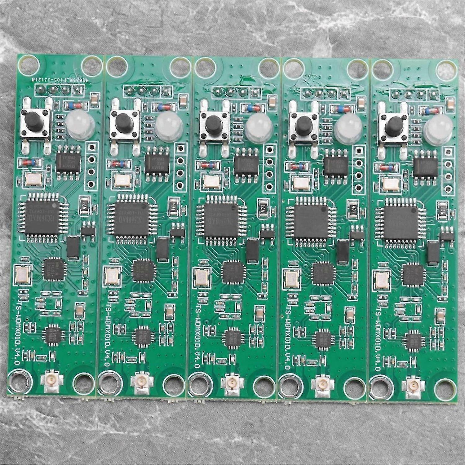 5Pcs 2.4Ghz Wireless 512  mitter Receiver PCB 2 in 1 Module Wireless PCB Board with Antenna for