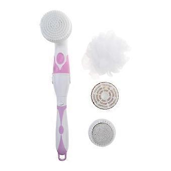 Vanntett 4 i 1 Lang Håndtak Badebørste Spinning Skin Brush Eksfolierende Kropp