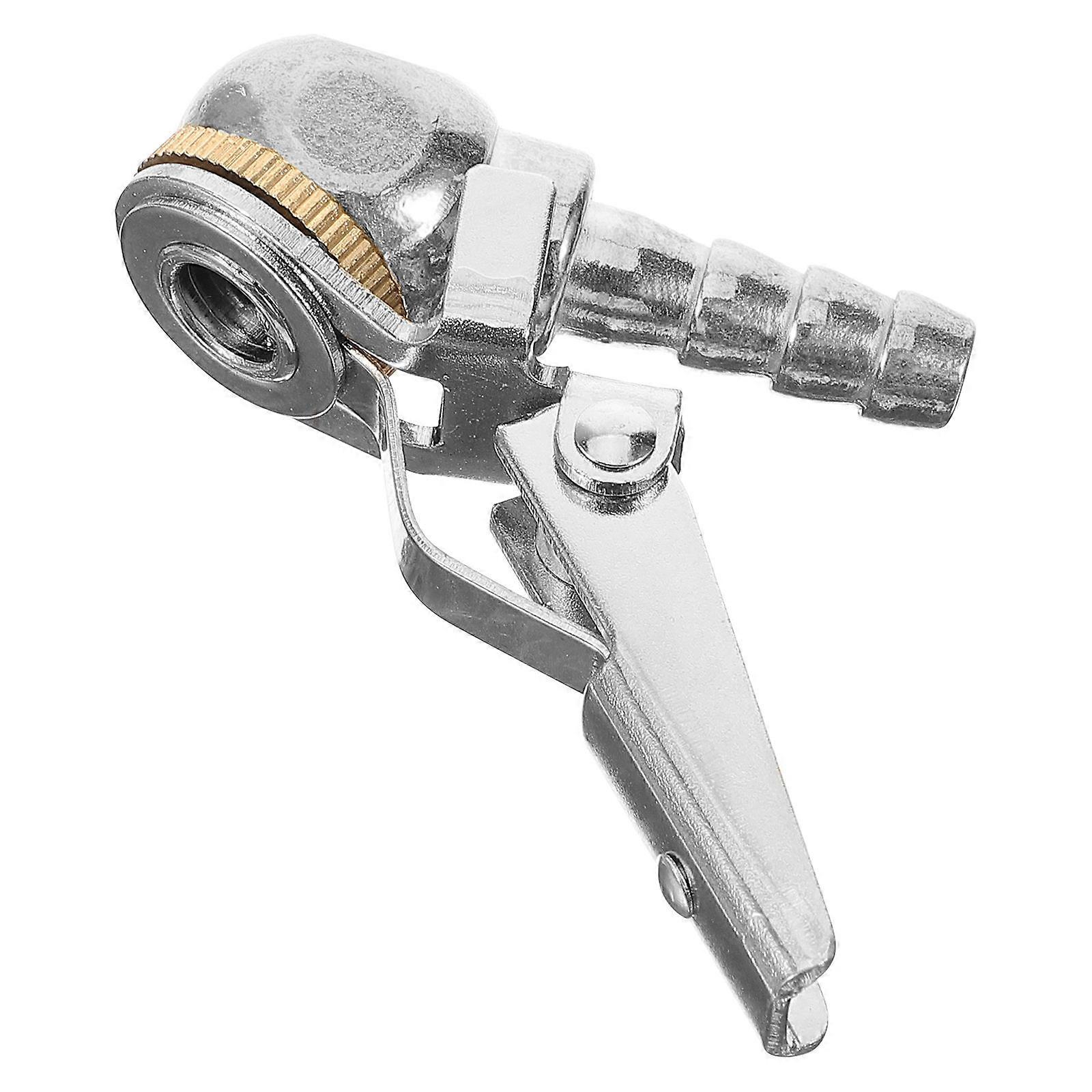 Lockinflate Locking Air Chuck Tire Inflator Chuck For Air Compressor Accessories Silver 7.50X2.00X2.00CM 1Pcs