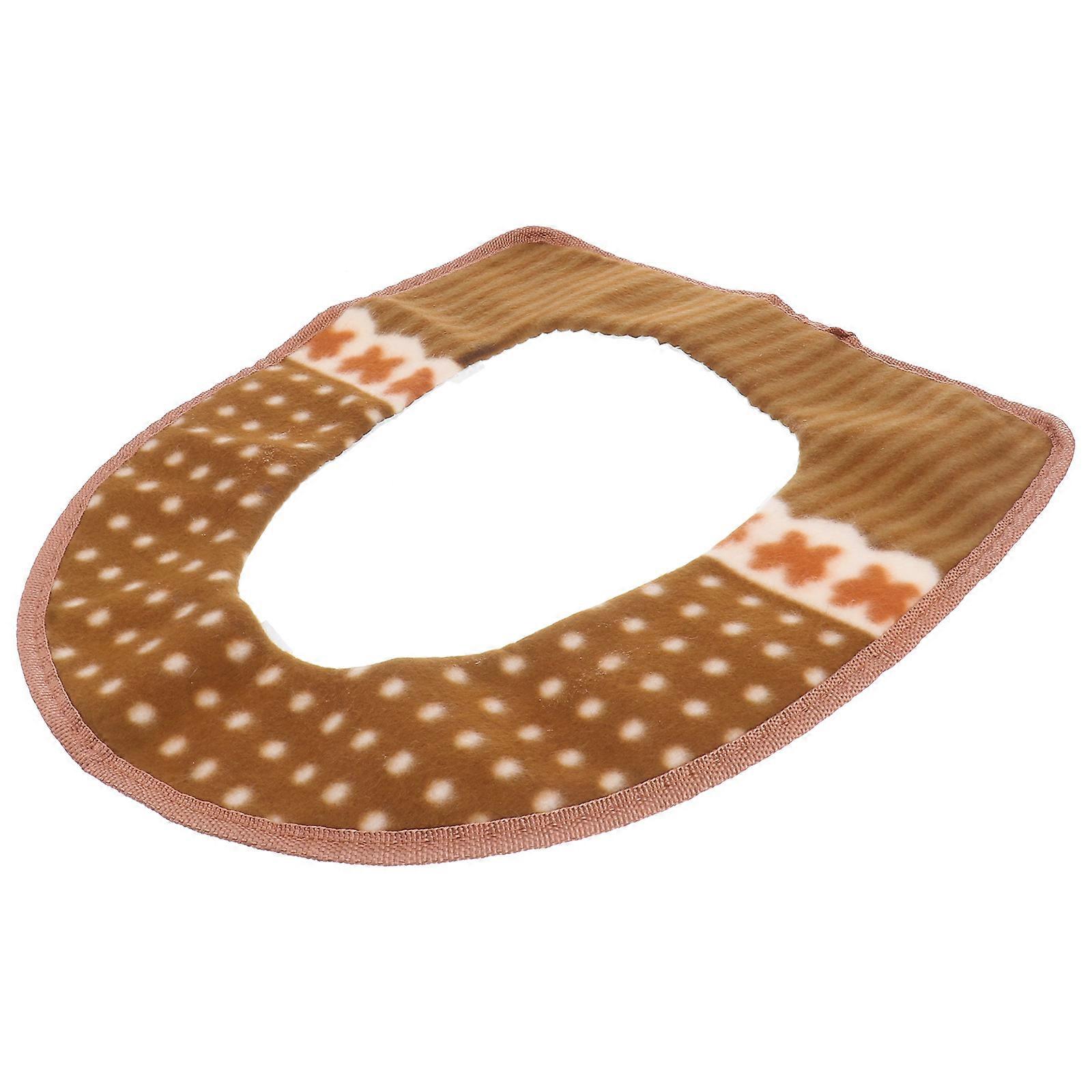 Self Adhesive Toilet Seat Cover Warm for Bathroom Use Lint Material 1Pack