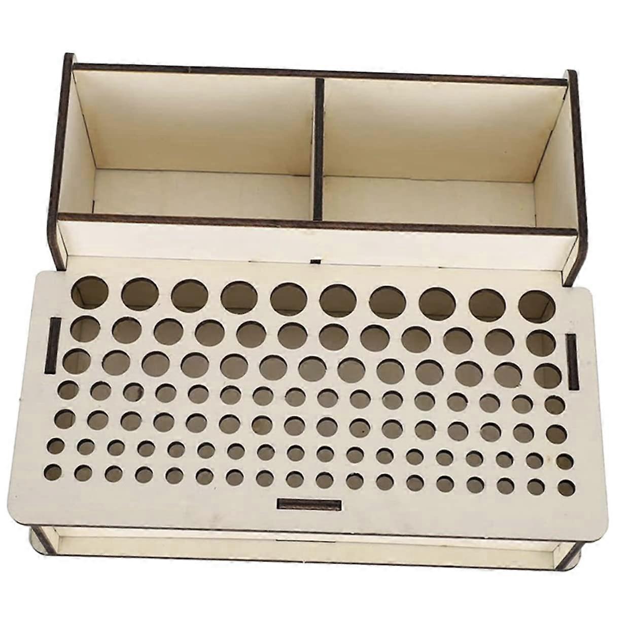 103 Holes Wooden Tool Organizer for Leathercraft - Versatile Storage for DIY Projects, Punch and Carving Tool Holder