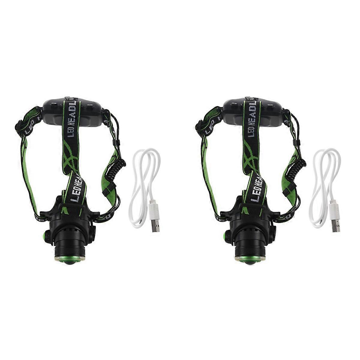 LED Mechanical Dimmable head light lamp T6 Rechargeable Lighting Lamp