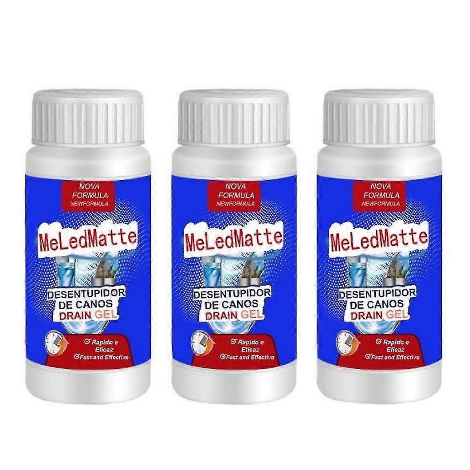 3 stk kraftig rørmudringsmiddel Meledmatte, vask og avløpsrør muddermiddelpulver