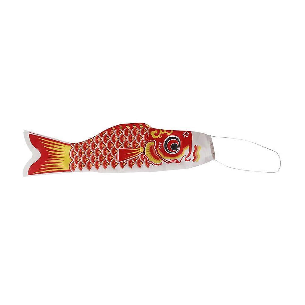 Japanese Carp Flag Koinobori Windsock for Outdoor Use Red 100cm Durable 1Pack