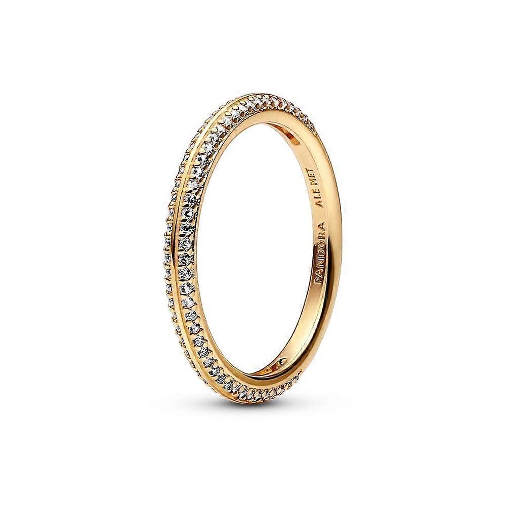 ME 14K Gold Plated Clear Cubic Zirconia Ring 54