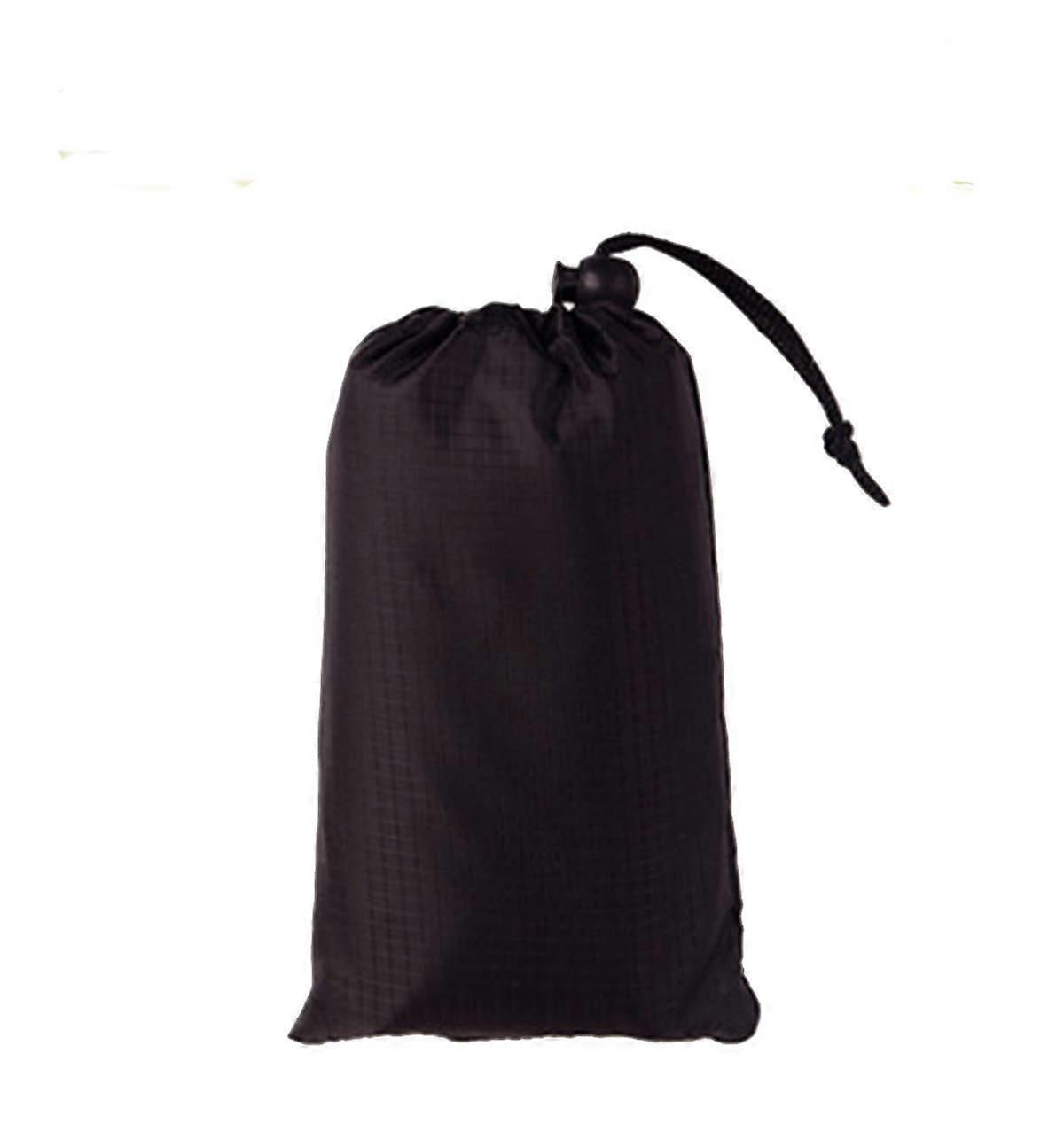 Waterproof Tent Tarp Ground Sheet 200x140cm Black Picnic Blanket Rain Cover Sun Shade for Hammock