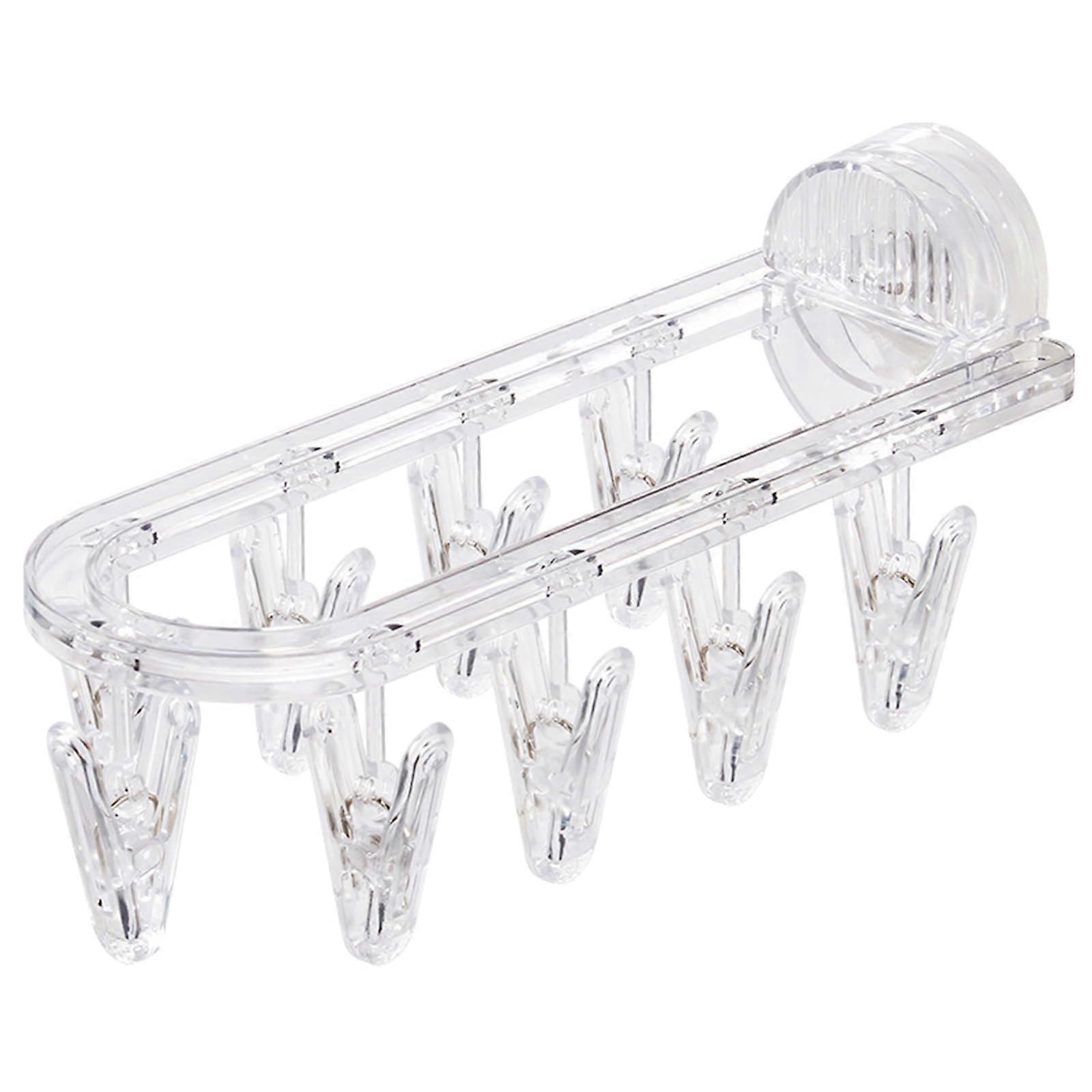 Clothes Rack With Suction Cup, No Tools Required, Suitable For Multiple Surfaces, Colorless