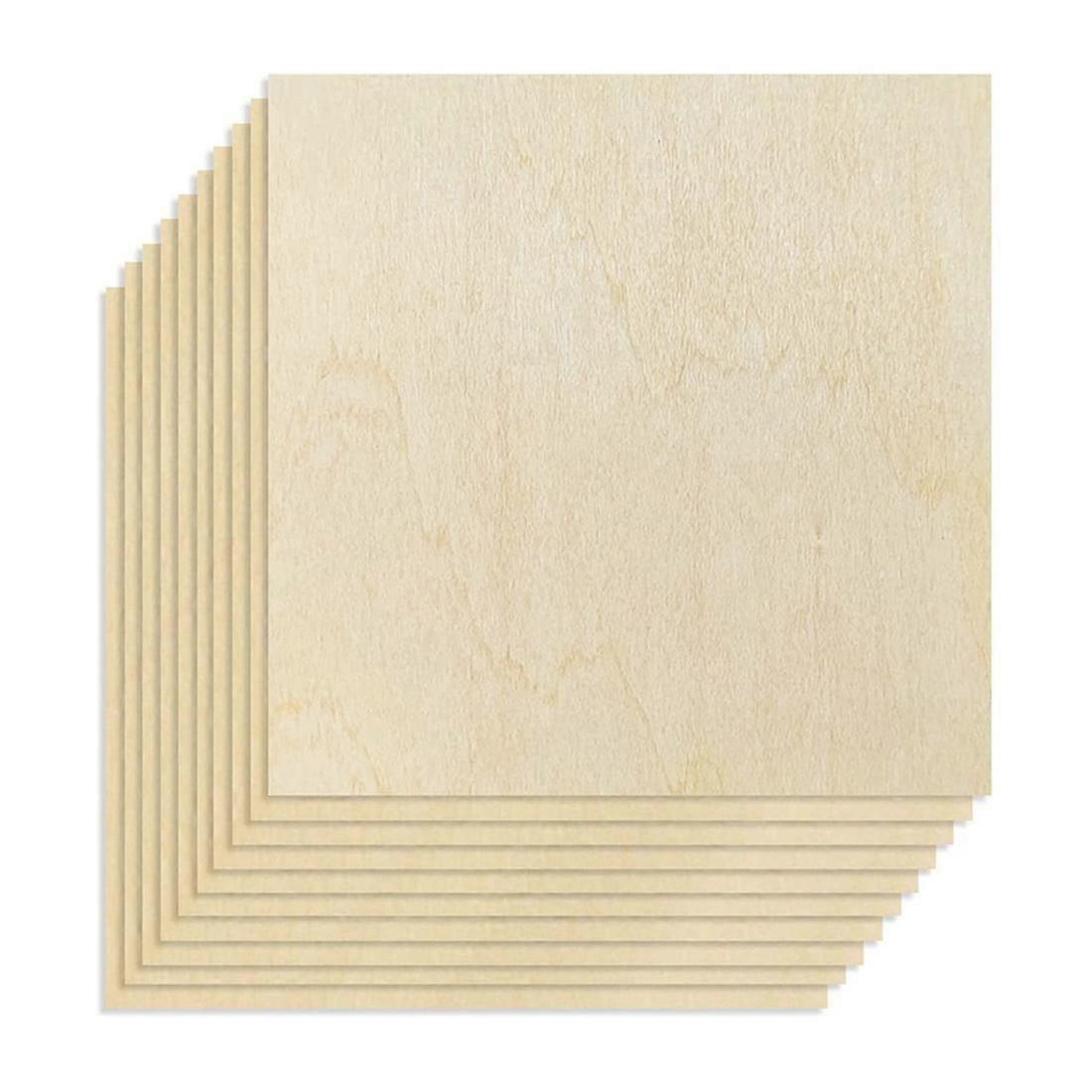 10Pcs 20X20X0.2cm ημιτελής ξύλινη σανίδα φύλλων Basswood, ξύλινο ορθογώνιο, ξύλινες εγκοπές για τη βιοτεχνία