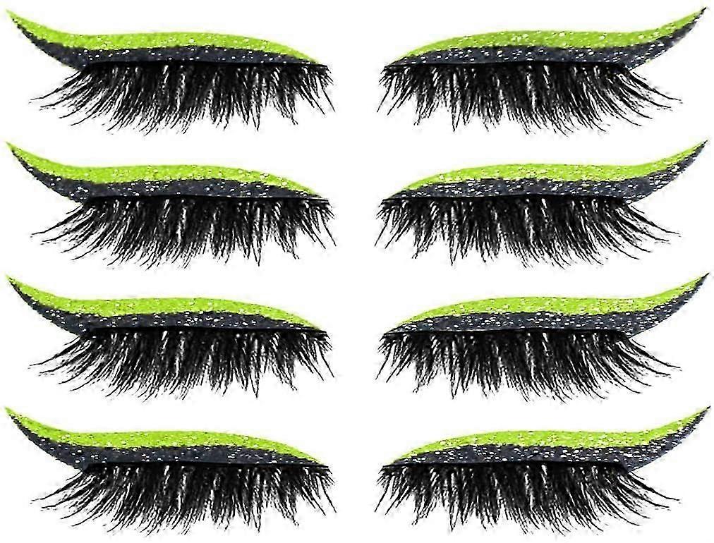 Glitter Eyeliner Stickers & 3D False Lashes - Reusable for Dramatic UK Party Eye Makeup