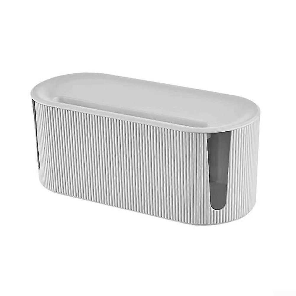 Wire Organizer Box for Home and Office, Efficient Cable Management for Meeting Rooms and Living Spaces (White)