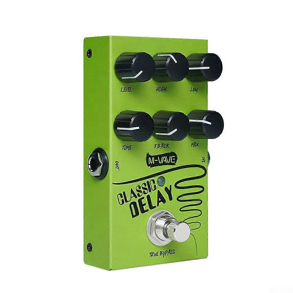 True Bypass Classic Delay Pedal with 600ms Maximum Delay Time for Musical Exploration