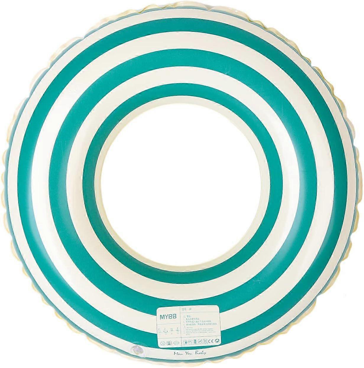Inflatable swimming ring, retro striped swimming ring, thickened inflatable pool float, swimming ring, summer beach pool swimming ring, suitable for c