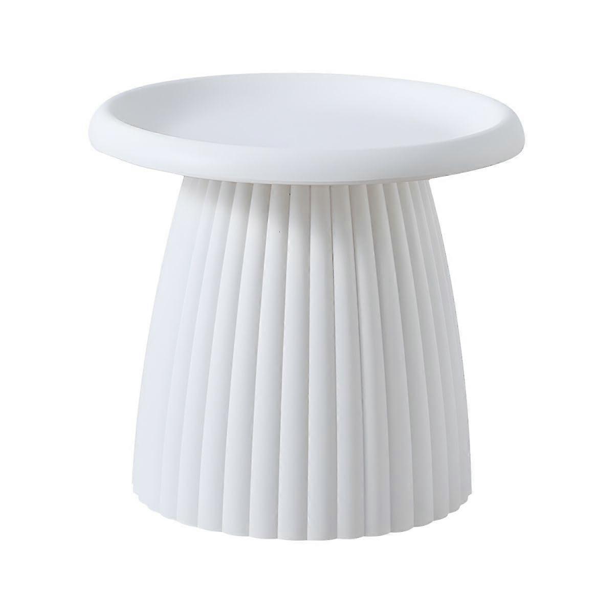 Modern round coffee table, Nordic, small, minimalist, white, 50.8x50.8x45.7cm