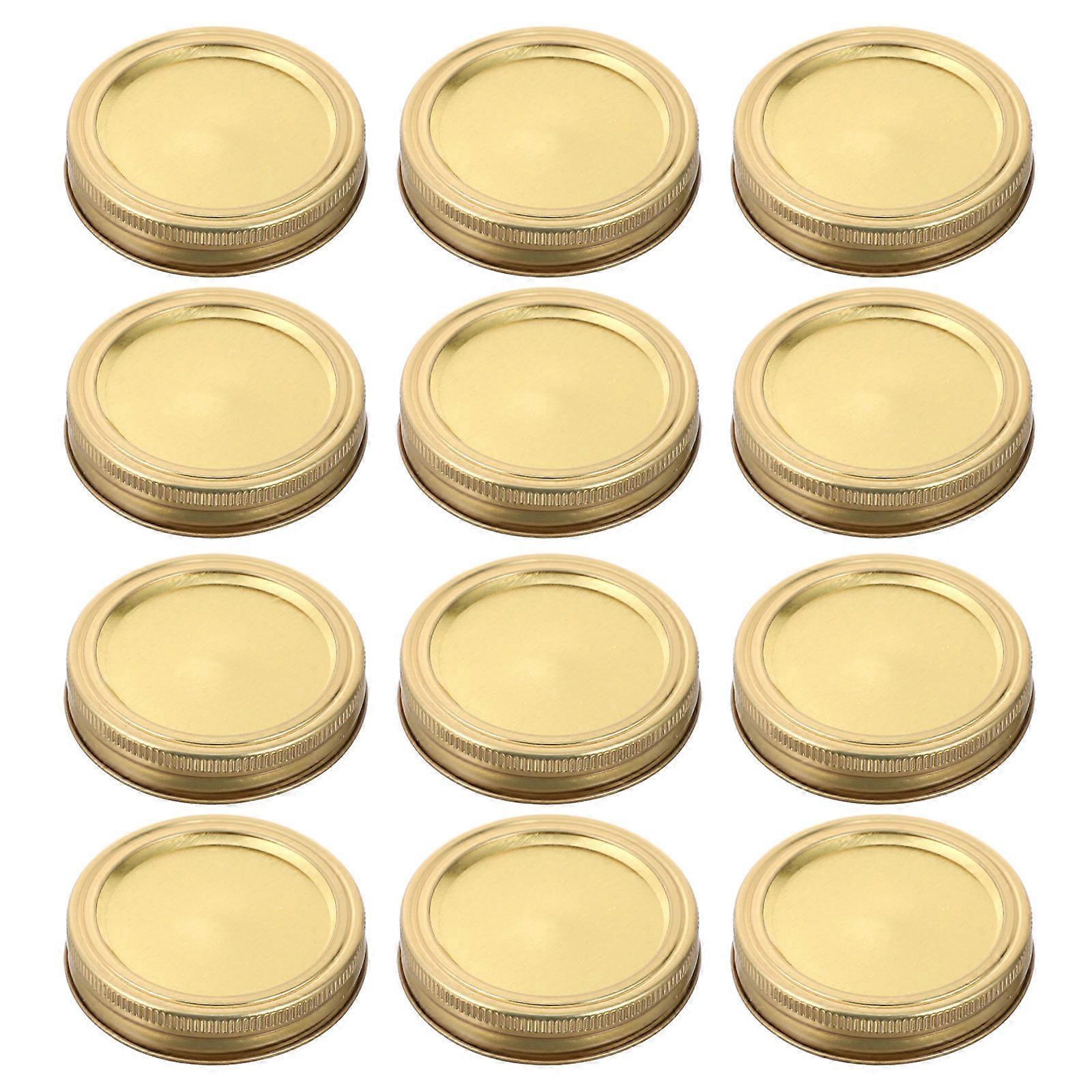 Canning Jar Bands Set 70mm Golden Color Food Storage 12 Sets