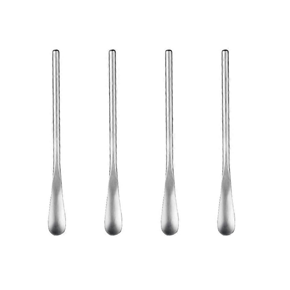 Cocktail Spoons Stainless Steel Short Handle Silver 4Pcs Bartending Spoon Use
