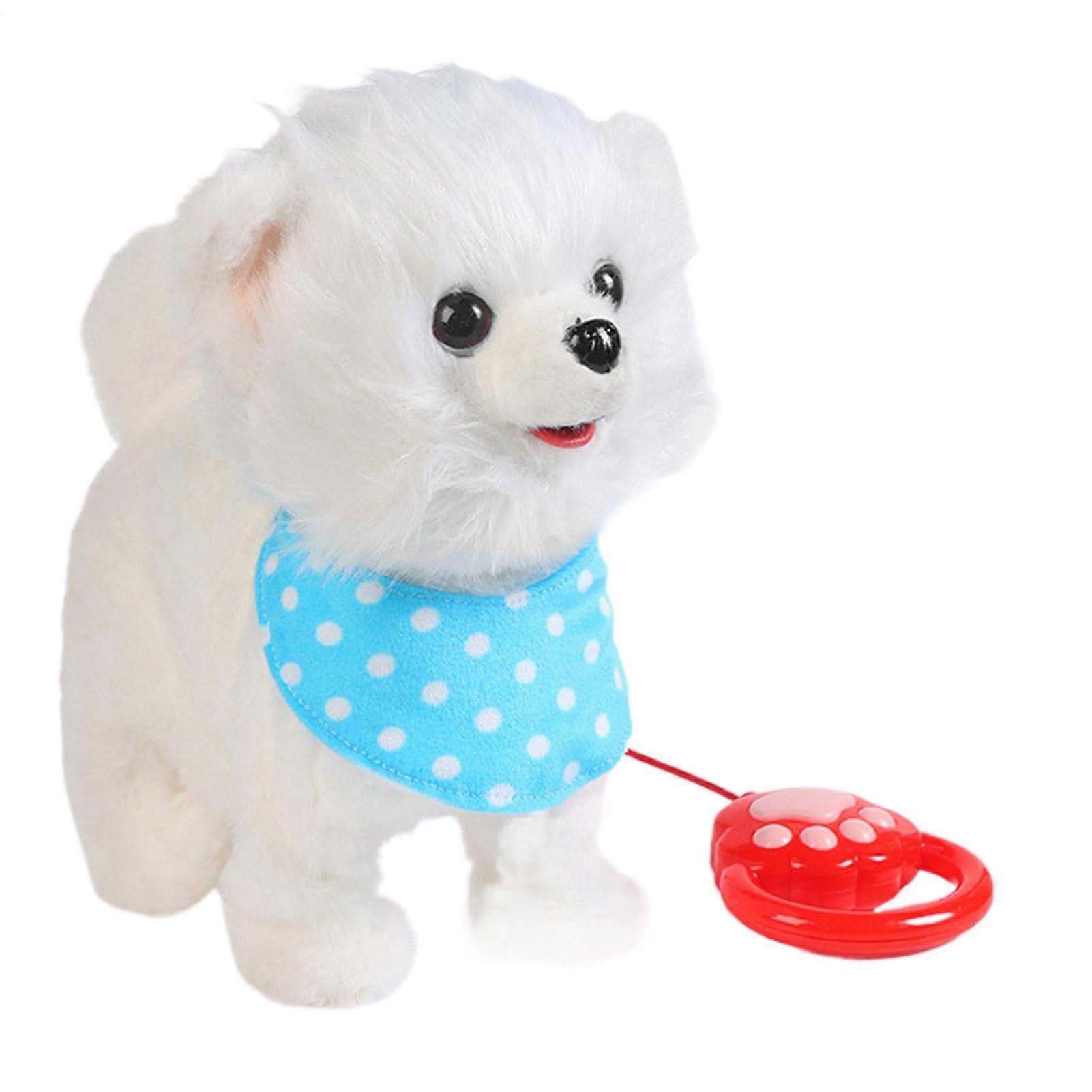 Realistic Robot Dolls, Dog Simulation Plush Toy, Soft Electric Calming Barking Dog Toy for Children, Companion and Boredom Relief