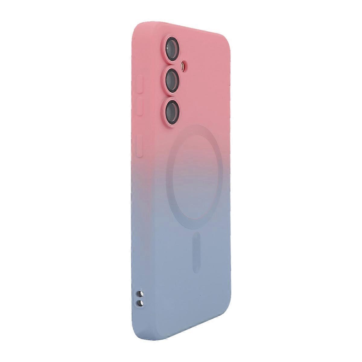 For Samsung Galaxy A34 5G Silicone Case Gradient Color Cover Compatible with MagSafe
