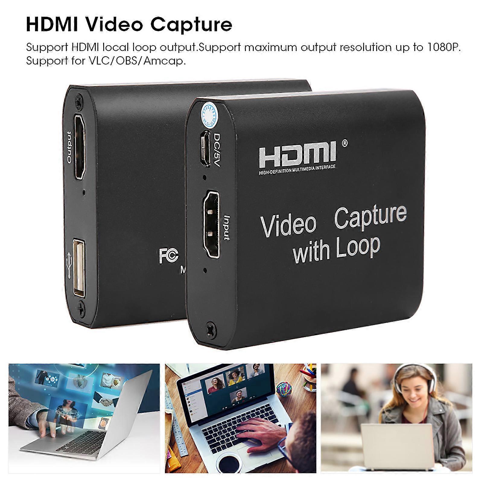 HDMI Video Capture HD Live USB to HDMI with Loop Out Capture Card