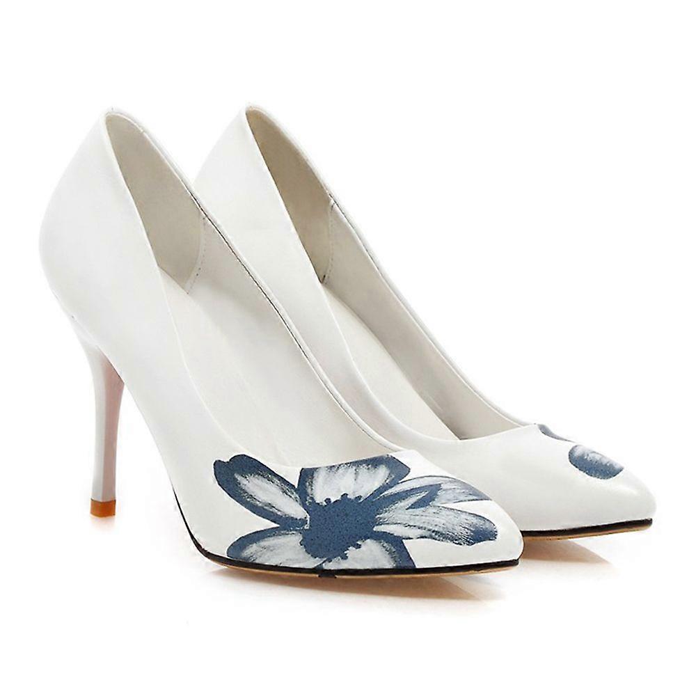 low-top thin shoes print thin high heels