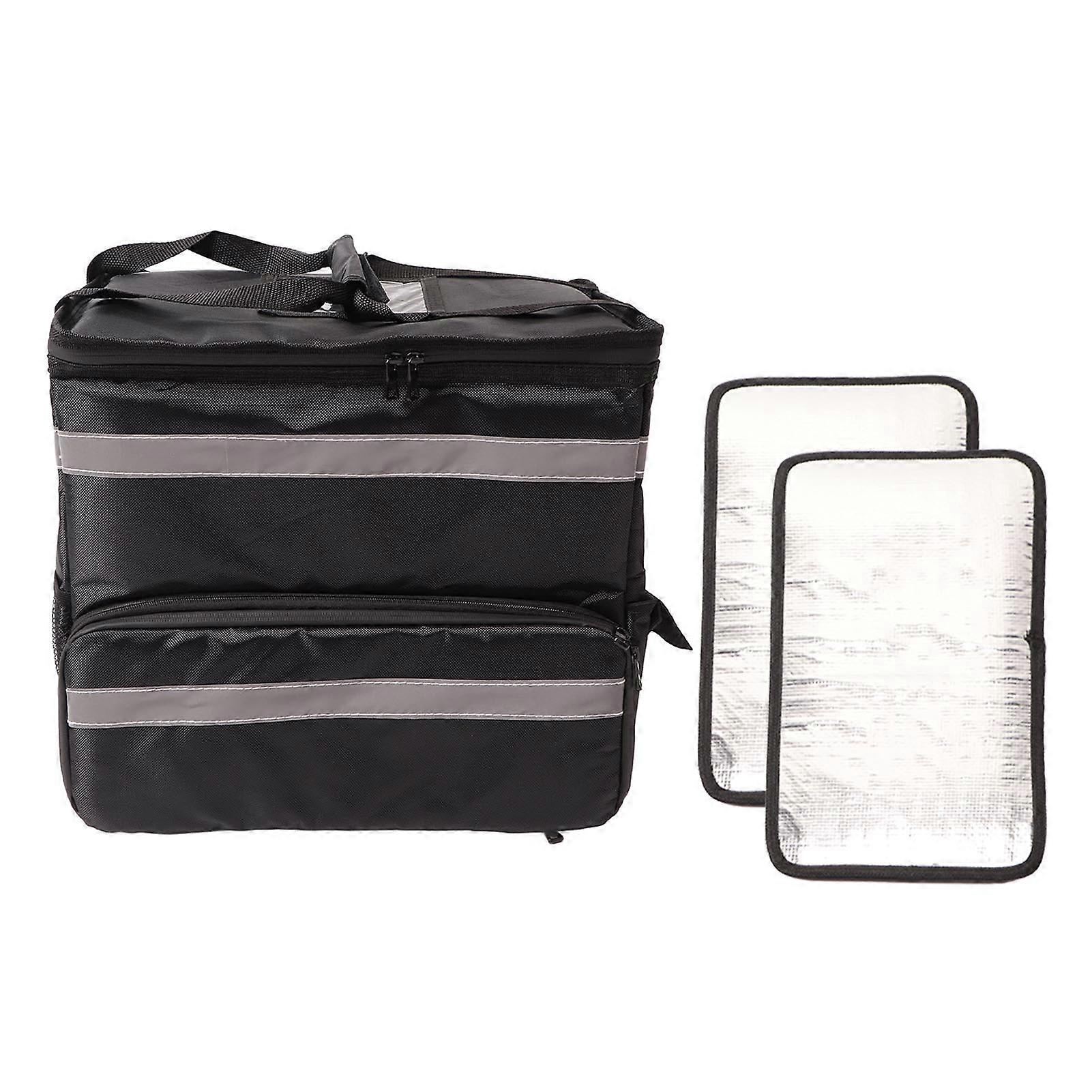 50L Insulated Pizza Take Out Food Delivery Thermal Backpack with Expandable Layer for Camping Travel
