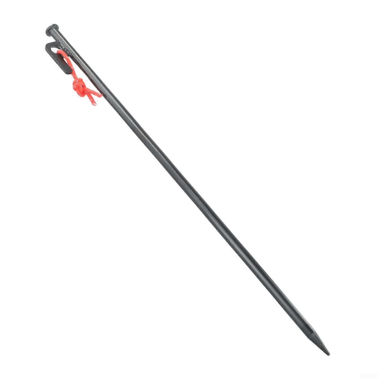 Steel ground pegs for tents and awnings, including rope for easy handling, ideal for camping and beach (40 cm).