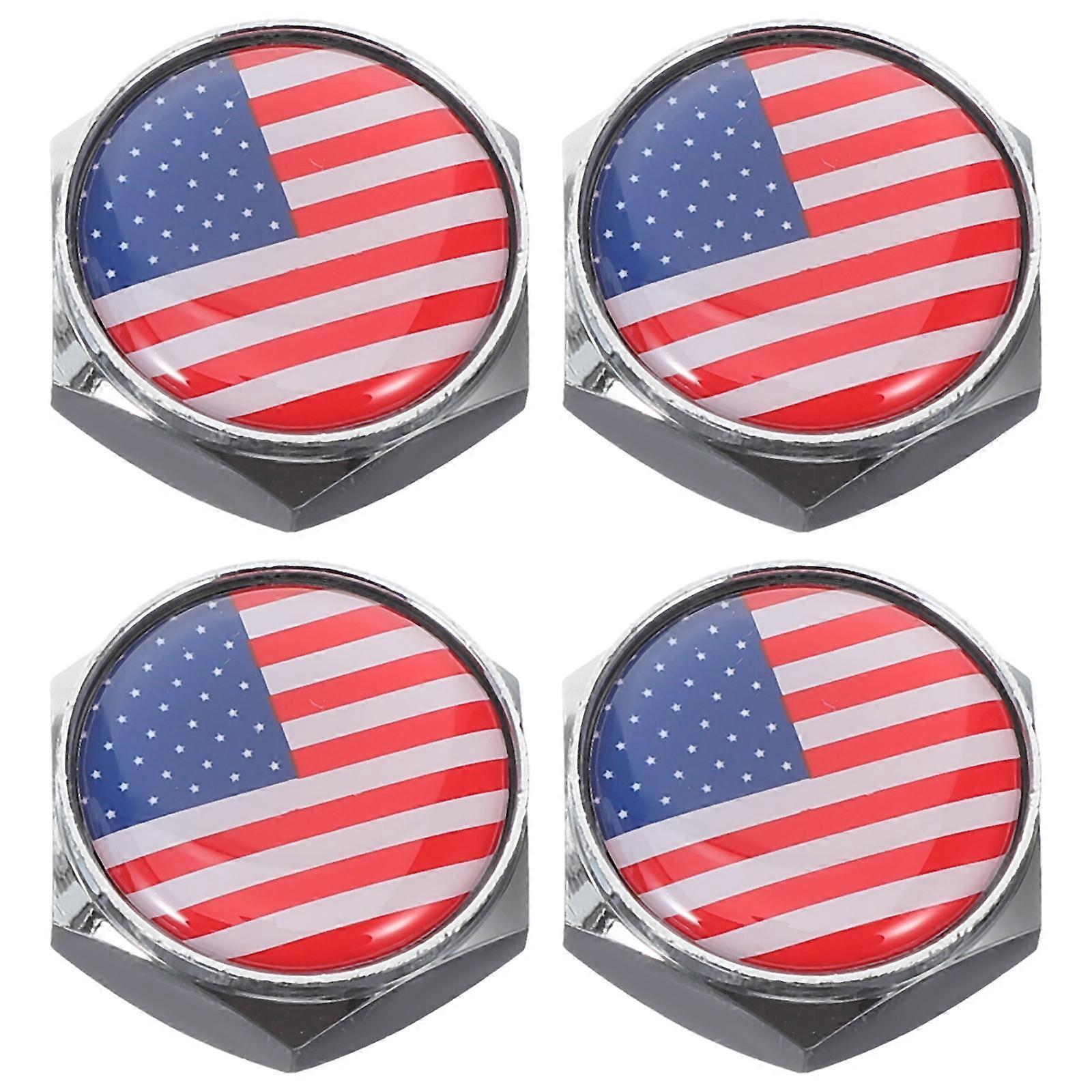 License Plate Hardware Multi Colored Metal Car Maintenance Secure Fastening 4Sets