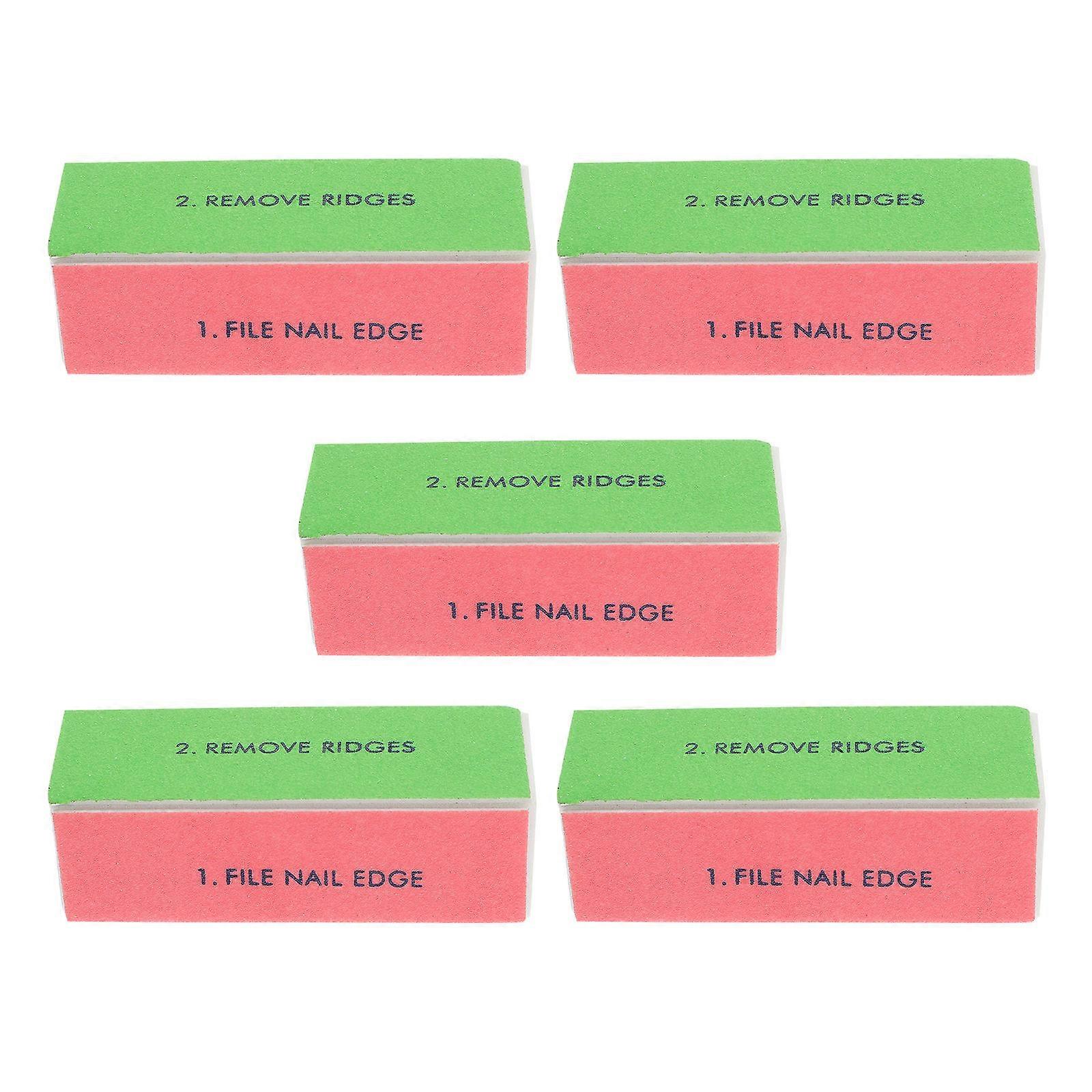 Professional Nail Buffer Block Sponge Nail Files Shaping Salon Use 9.00X3.50X3.00CM 5Pcs