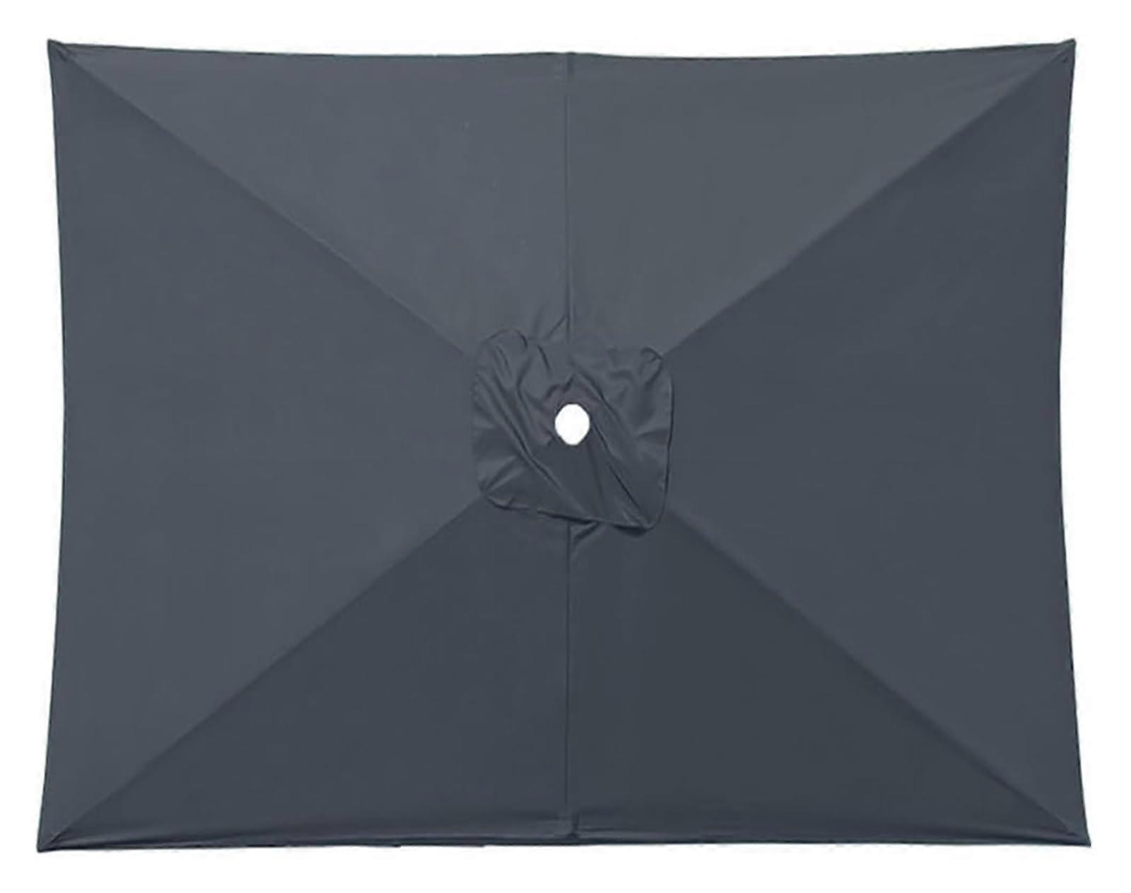 Rectangular Umbrella Replacement Canopy 2x3m, 6 Ribs, Patio Sunshade Cover, Compatible with Garden Umbrella (Model A2)