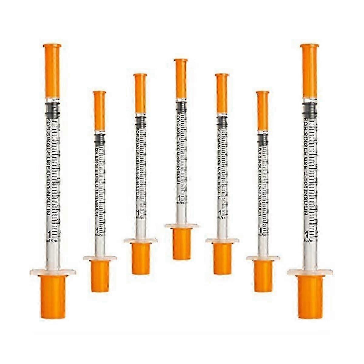 50Pcs/Pack 1ML Syringe with 30G (8Mm Long) Lab Supplies Individually Sealed Package