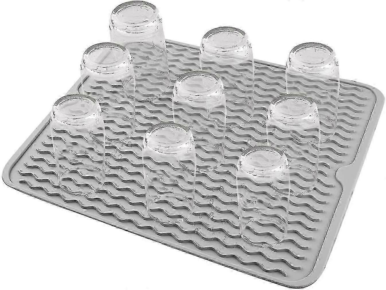 Silicone Drip Mat 40x30cm Kitchen Dish Drying Mat Non-Slip