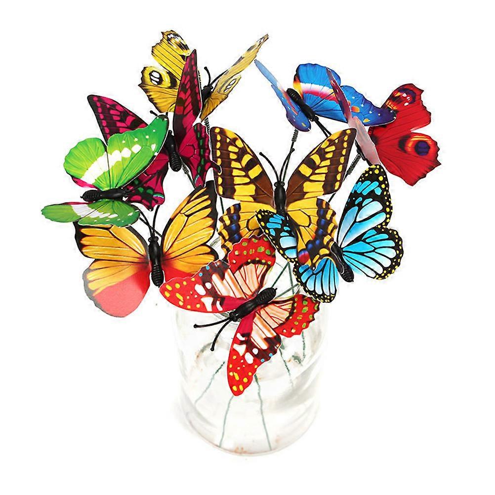 Plant Decoration Simulation Rods For Flowerpot Vase Garden Assorted Color 25.7x4.5x4cm 50Pcs