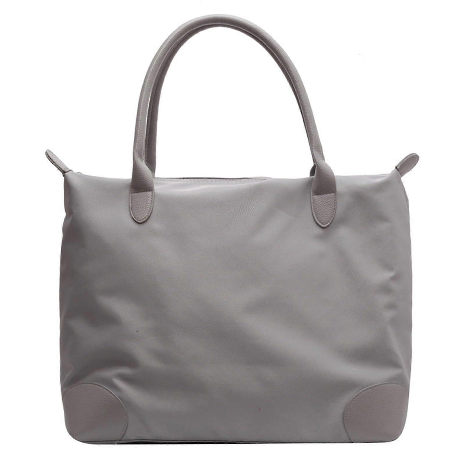 Canvas Handbag for Women, Grey Shoulder Travel Bag, Commuter Bag, Large Size 54x34x19cm, Versatile Grey Tote