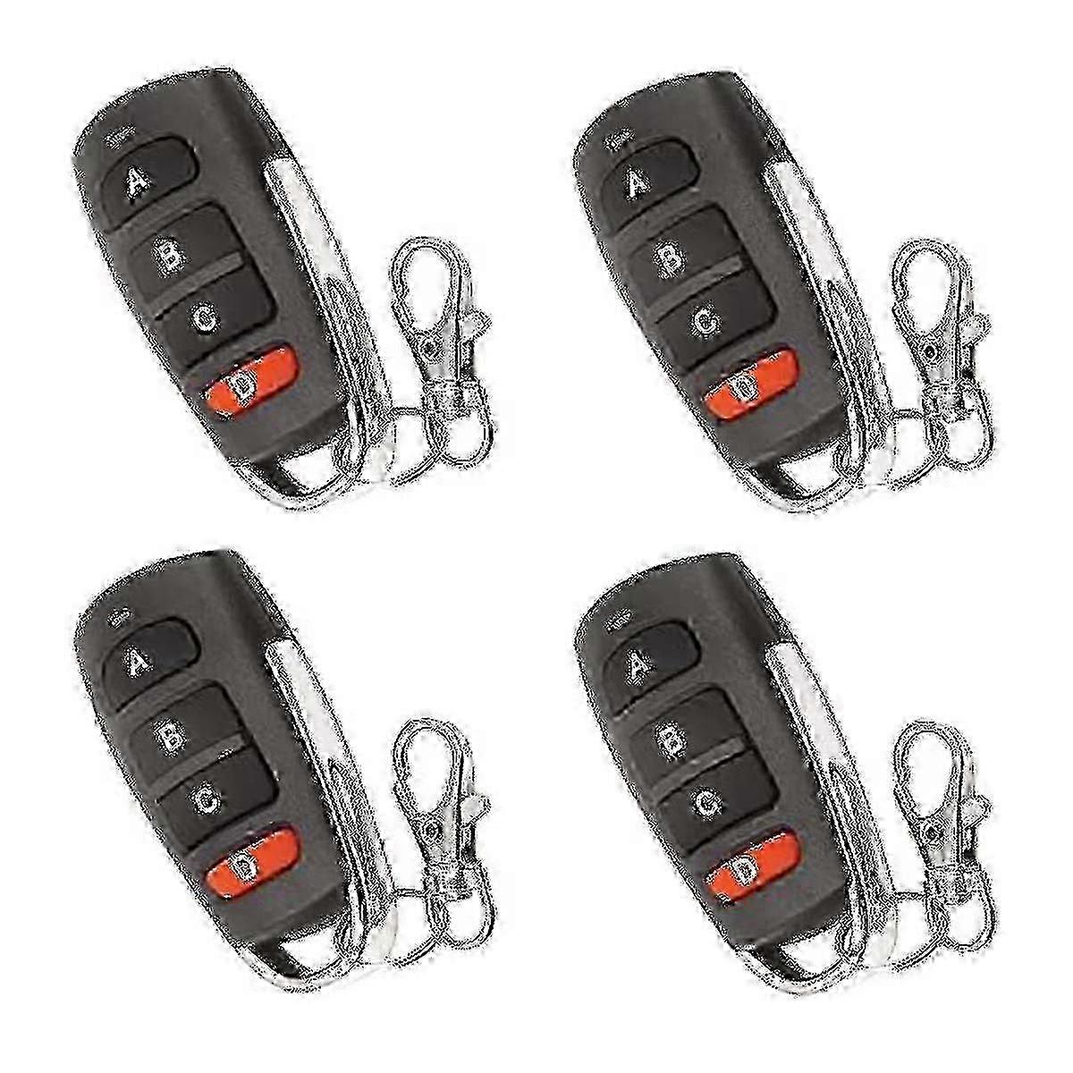 4-Pack Universal Remote Key Fob لباب المرآب وفتاحة البوابة - التحكم في الاستبدال السريع
