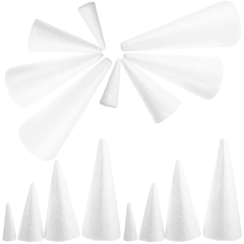Foams Model Craft Material Plastic Cones For Crafts Xmas Diy Cone Mould 15.00X7.00X7.00cm Nursery 20Pack