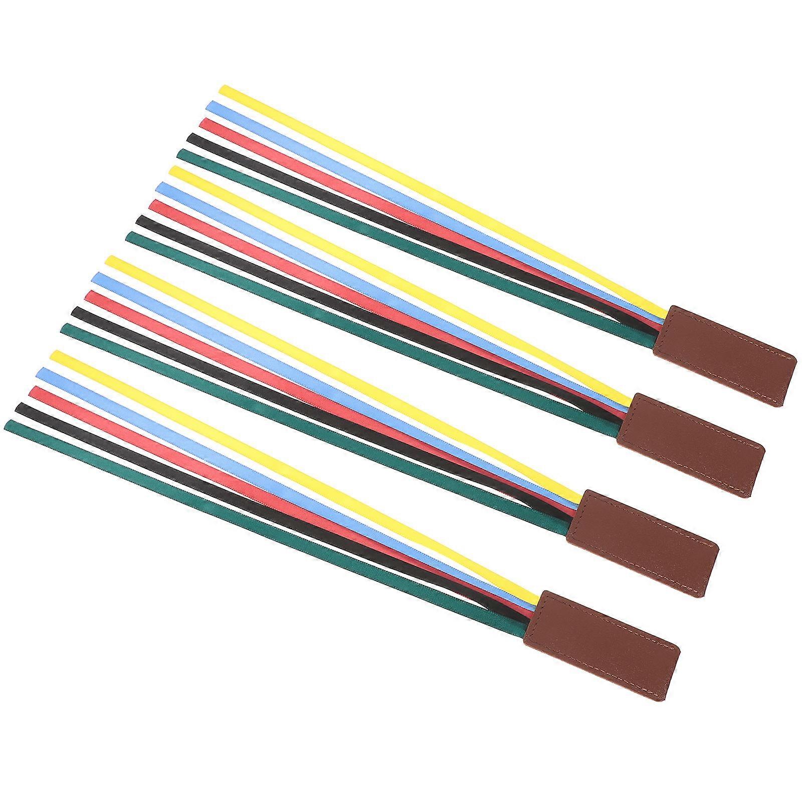 4pcs Multi Function Bible Bookmarks with Ribbon Markers – Leatherette Design for Easy Page Marking and Scripture Reading