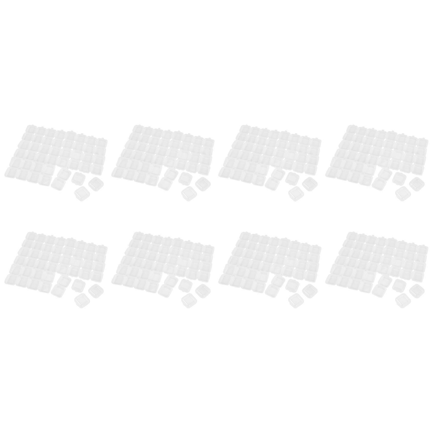 192Pcs Small Clear Plastic Beads Storage Containers Box with Hinged Lid for Storage of Small Items C