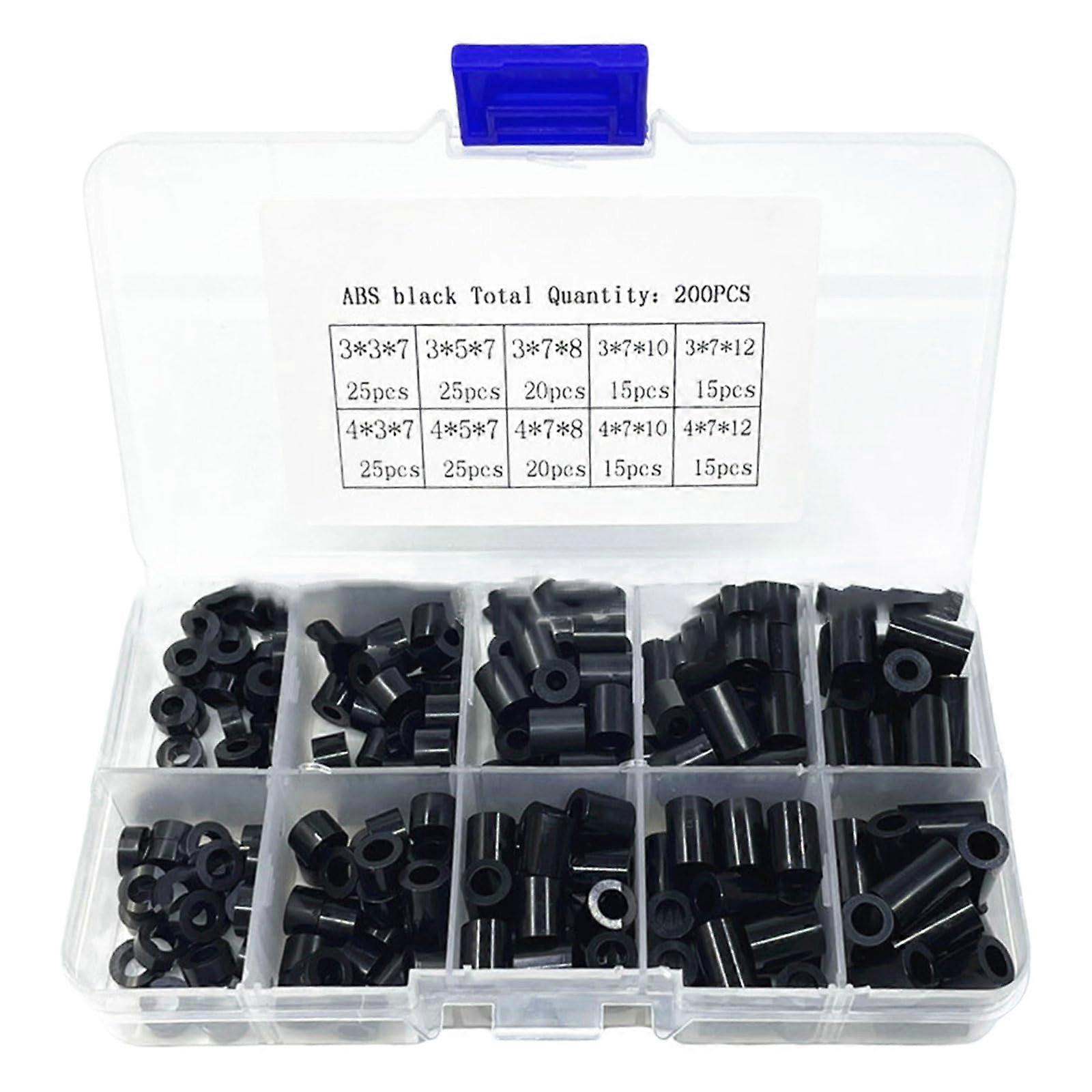 200Piece Nylon Spacer Set Insulating Column Standoffs for Hobbyists and Professional Applications PCB Builders
