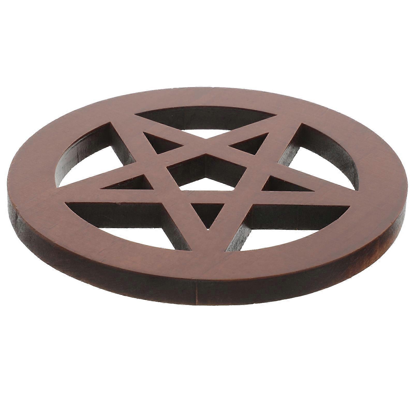 إبداعية صغيرة كوستر كوب مذبح خشب 4.72X4.72X0.31IN ديكور مذبح 1 قطعة