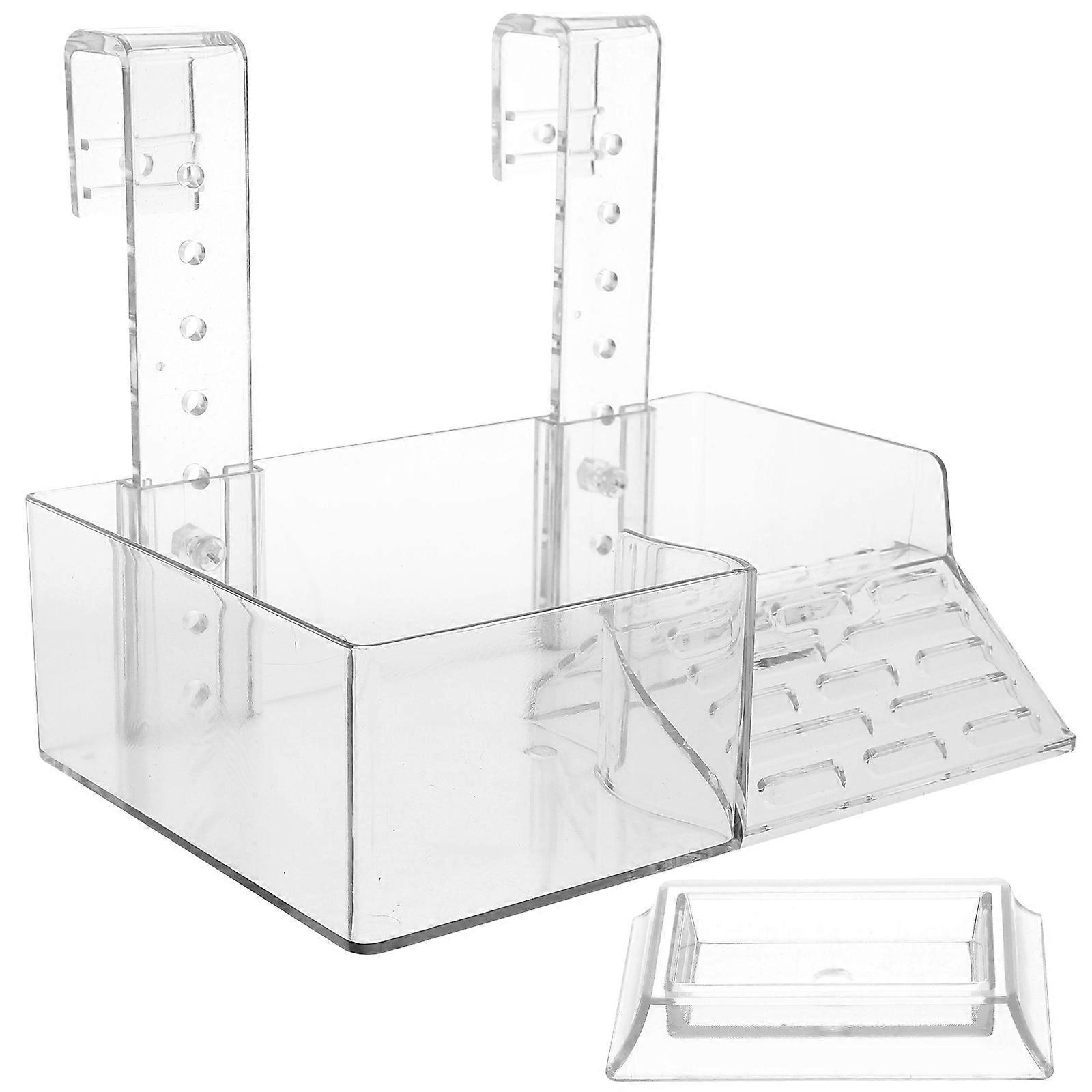 Turtle Basking Ladder Hanging Turtle Acrylic Basking Platform Aquatic Turtles Foraging 16.50X13.50X11.50CM 1Set