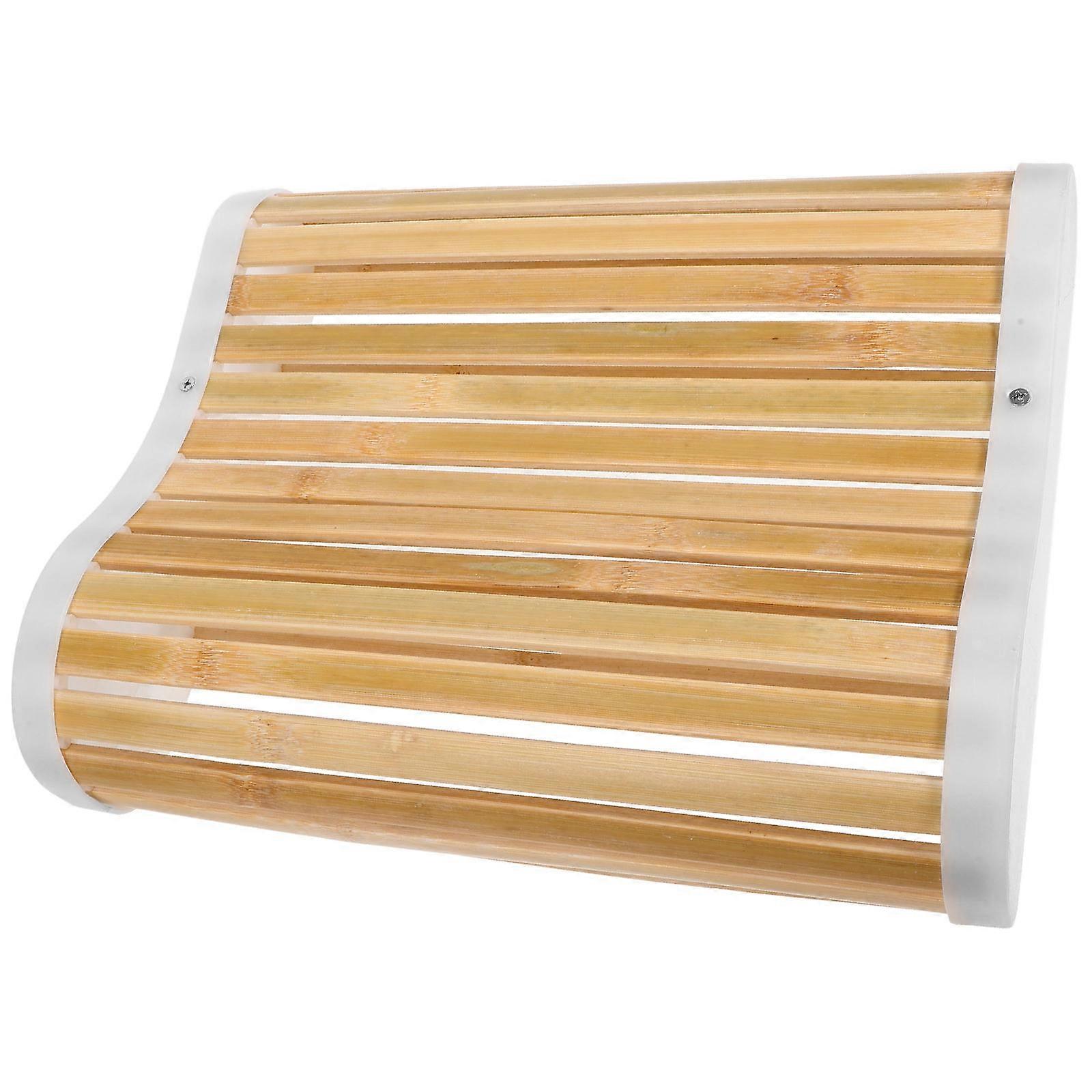 Bamboo Pillow for Home Use Ivory Color Durable and Comfortable Lightweight Soft Sauna Pillow 1 Piece