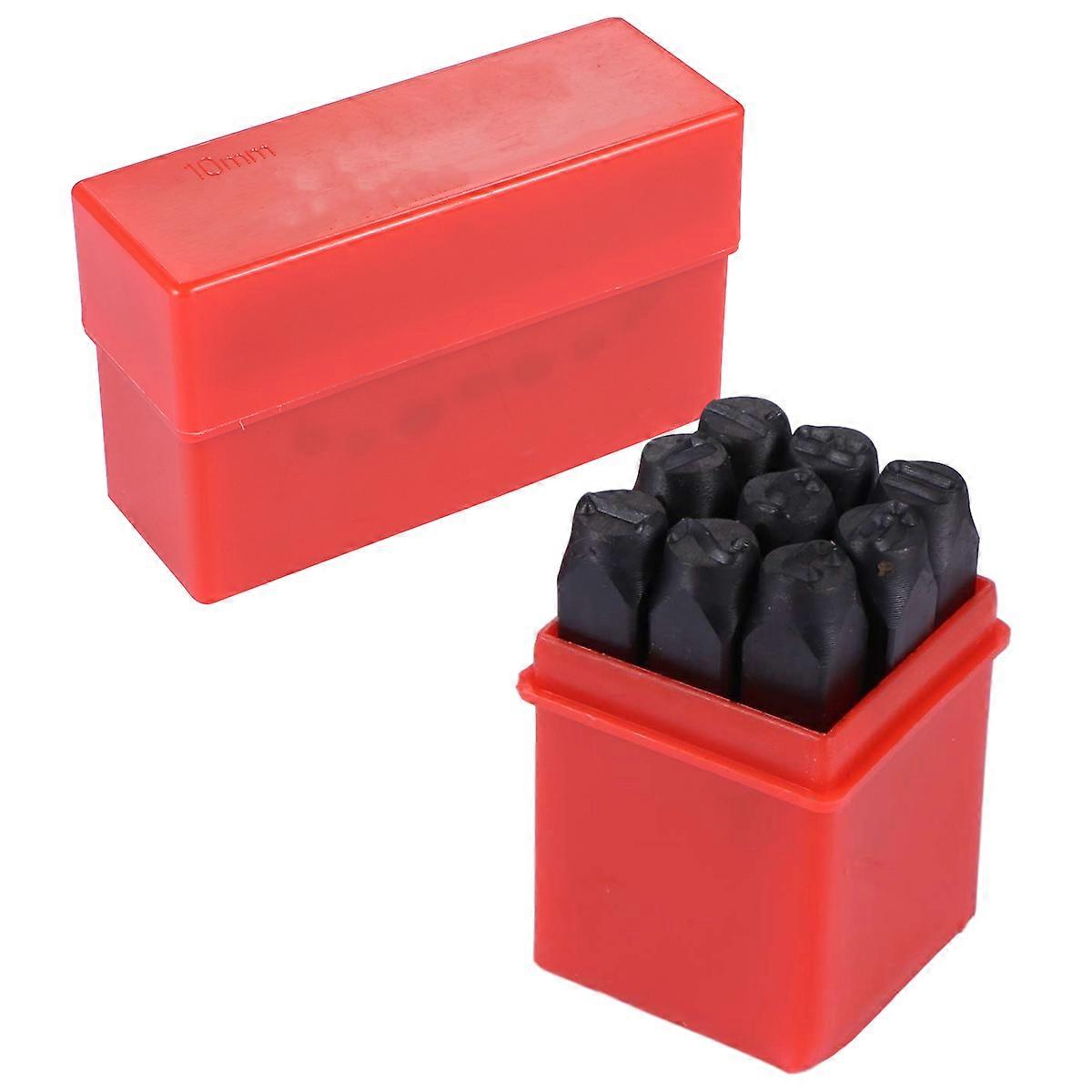 Letter Number Punch Set for DIY Making with Durable Carbon Steel and Storage Box 10mm