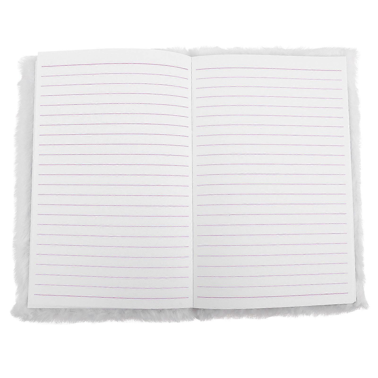 Cute Diary Journal 1Set White Plush Notebooks For Friends School Use Experiences Documentation