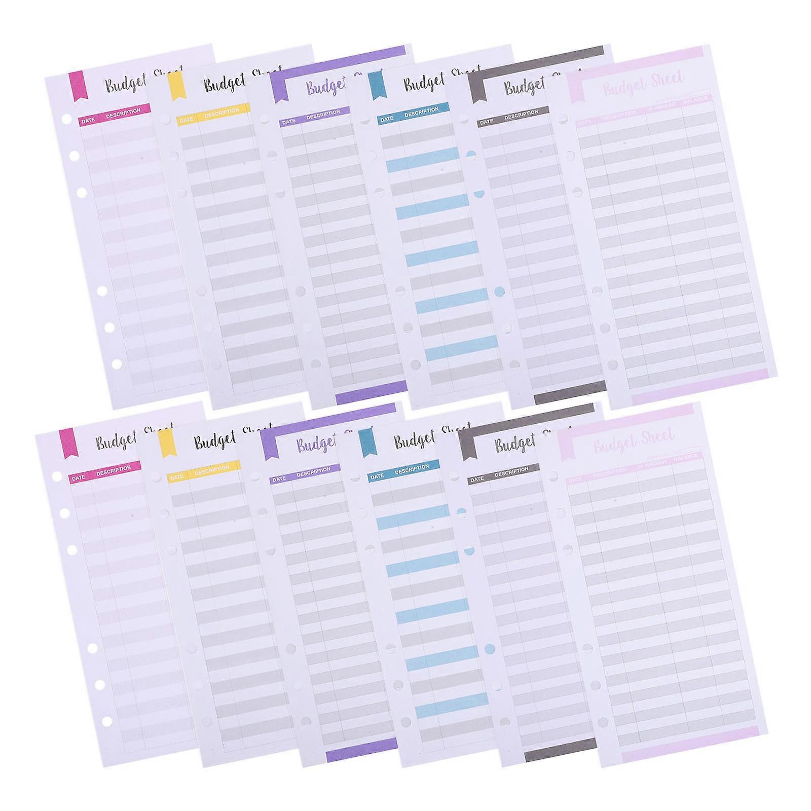 72Pcs Budget Sheets for Expense Tracking Money Management Planner Inserts to Organize Bills