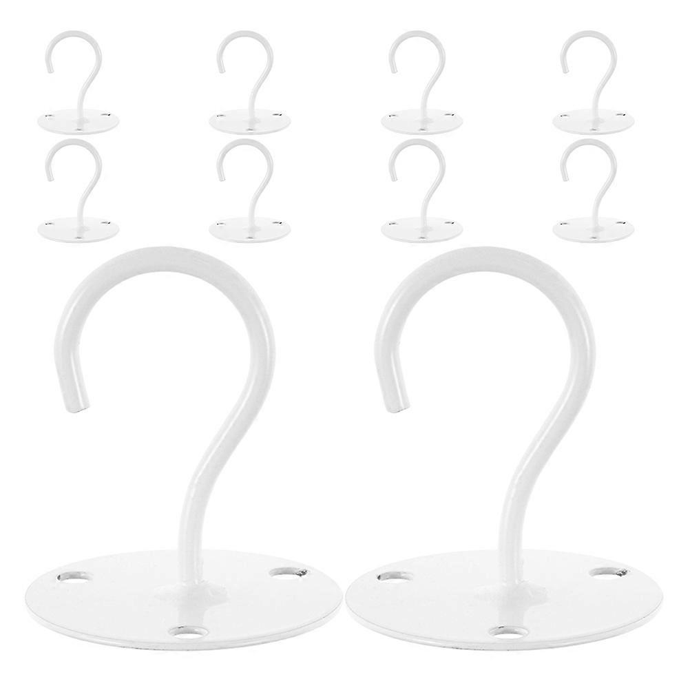 Heavy Duty Metal Ceiling Hooks 10pcs Durable Hanging Hooks for Plants, Bird Feeders & Garden Decorations Easy Installation, Space Saving Design
